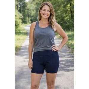 Ideology NWT Indigo Sea Blue Bike Shorts size XL Performance